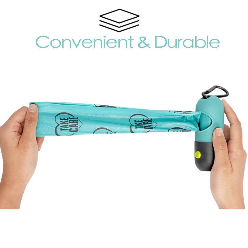LED Pet Waste Bag Dispenser Portable Dog Poop Bag Holder