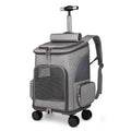 Pet Trolley Backpack with Wheels Portable Carrier