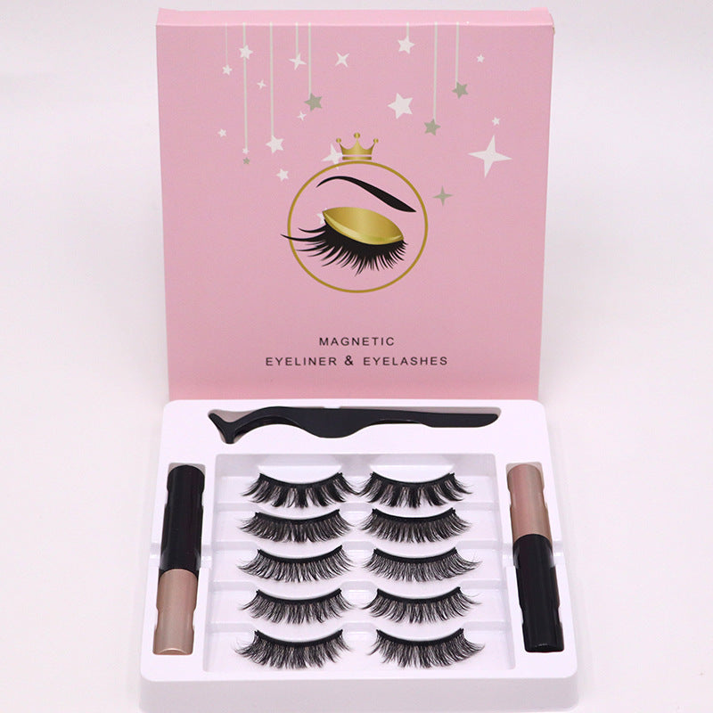 Magnetic Eyelashes with Eyeliner Set Reusable Mink Lashes