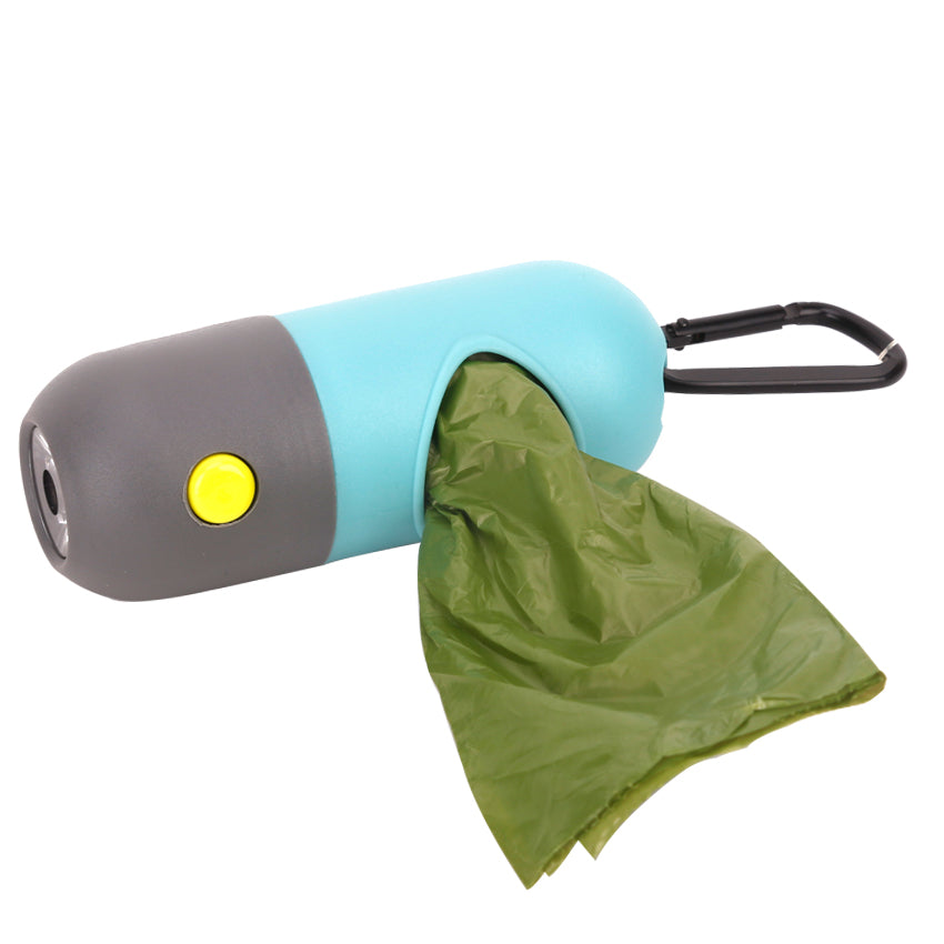 LED Pet Waste Bag Dispenser Portable Dog Poop Bag Holder