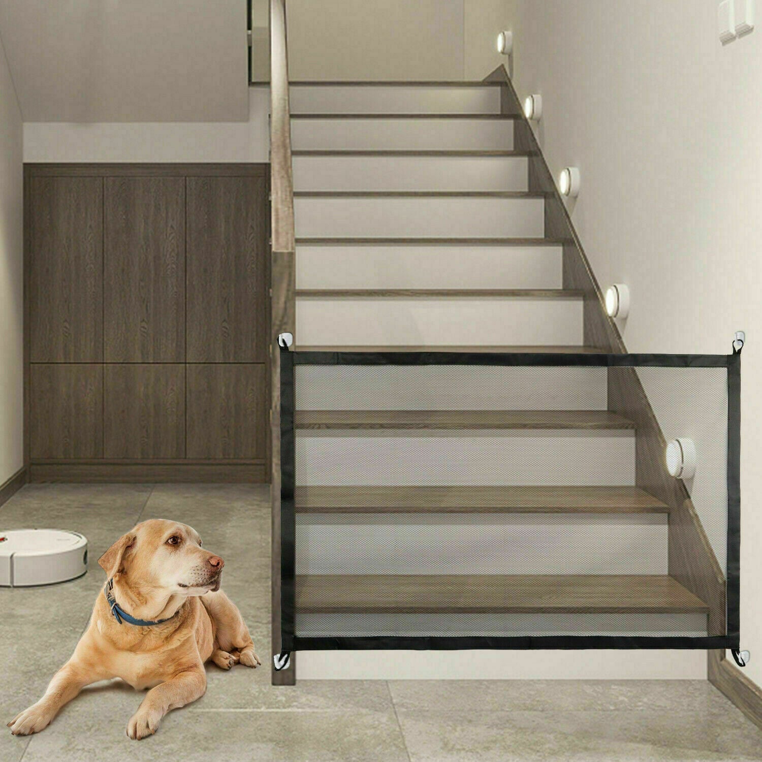 Portable Pet Safety Mesh Gate Fence
