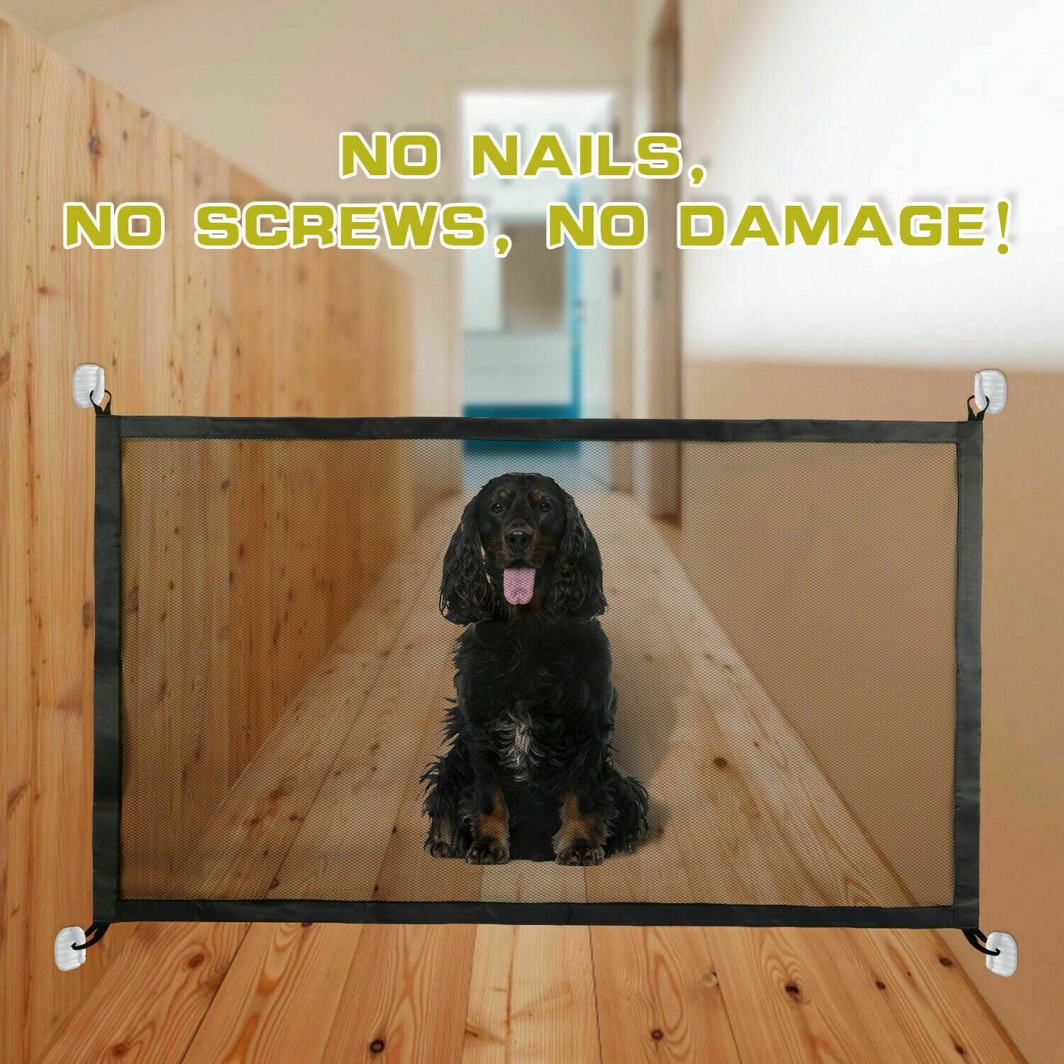 Portable Pet Safety Mesh Gate Fence
