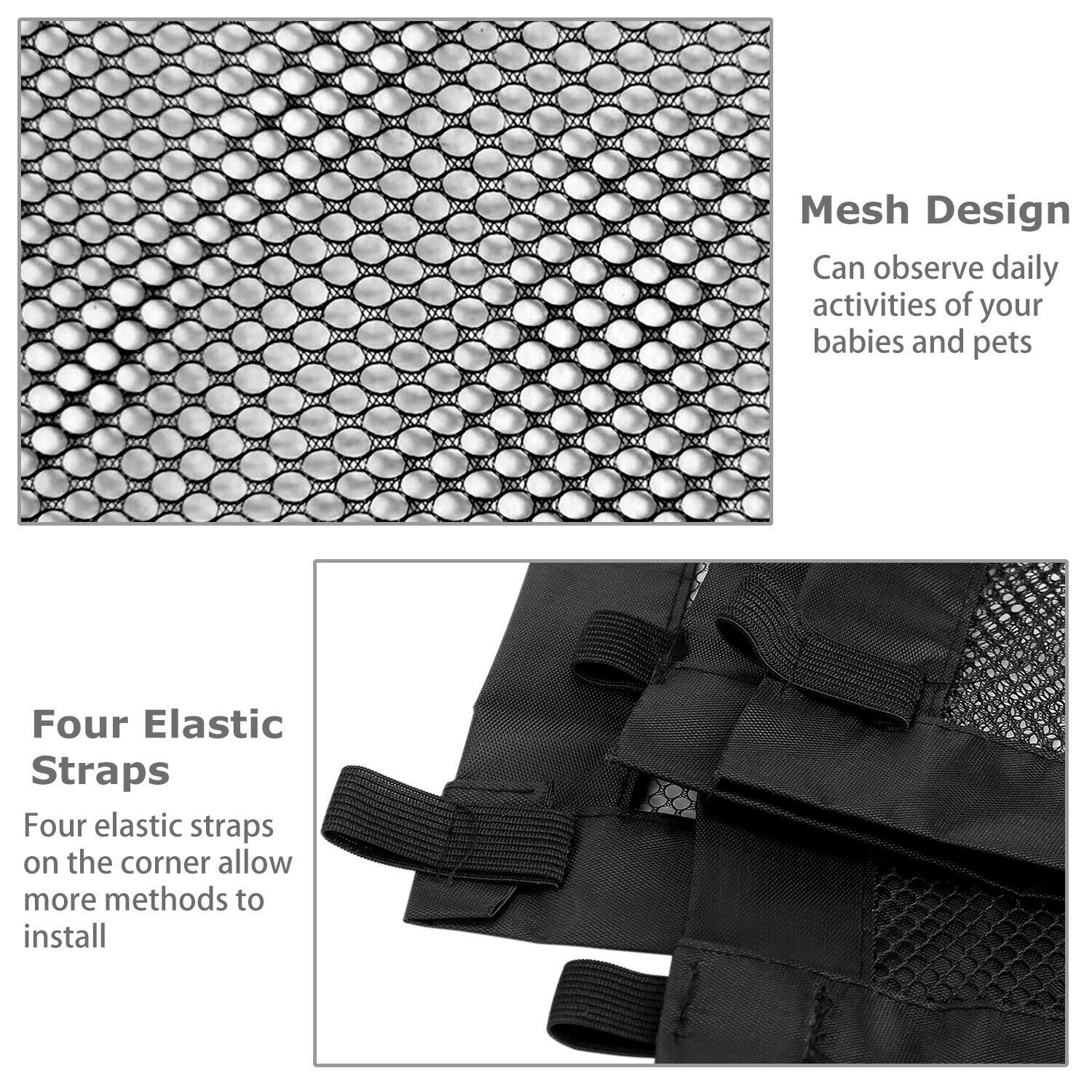 Portable Pet Safety Mesh Gate Fence