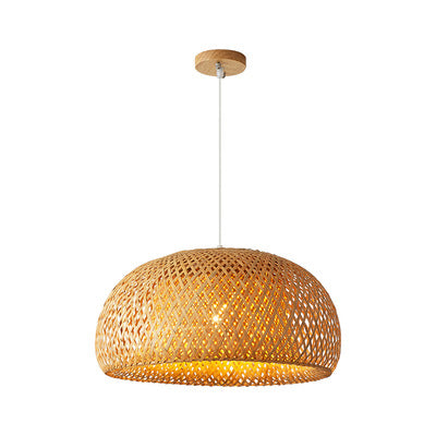 Japanese Bamboo Woven Hanging Chandelier