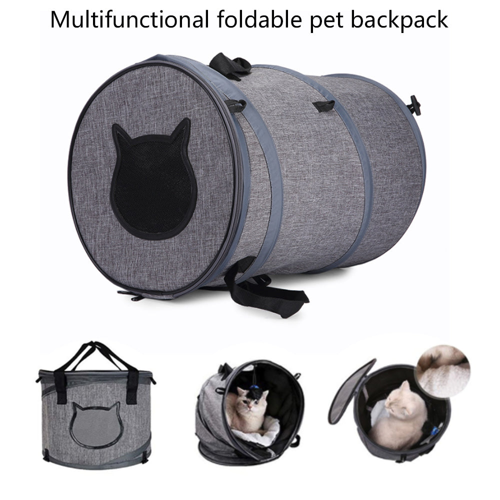 Foldable Pet Carrier Bag with Tunnel Bed