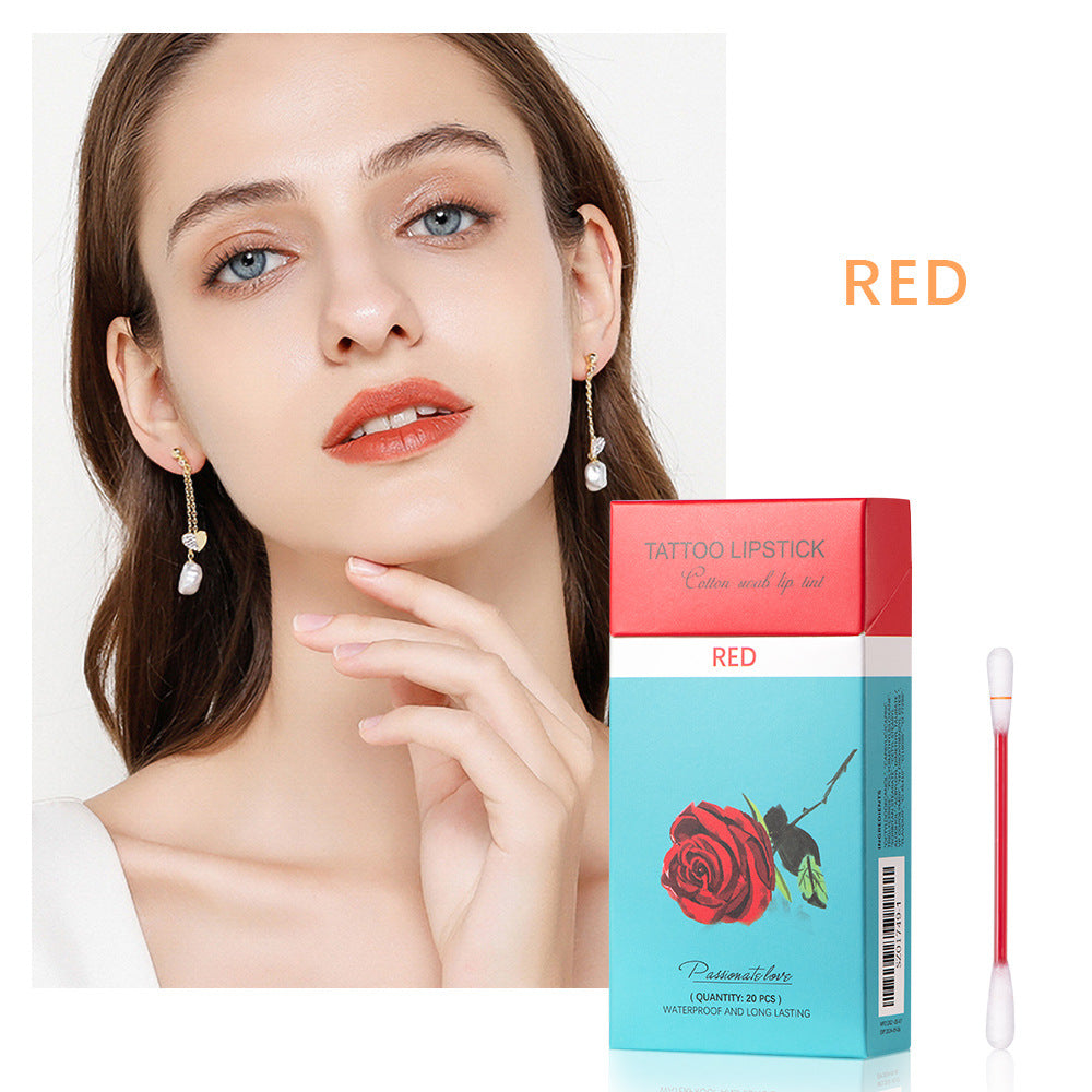 20Pcs Portable Liquid Lipstick Cotton Swab Set