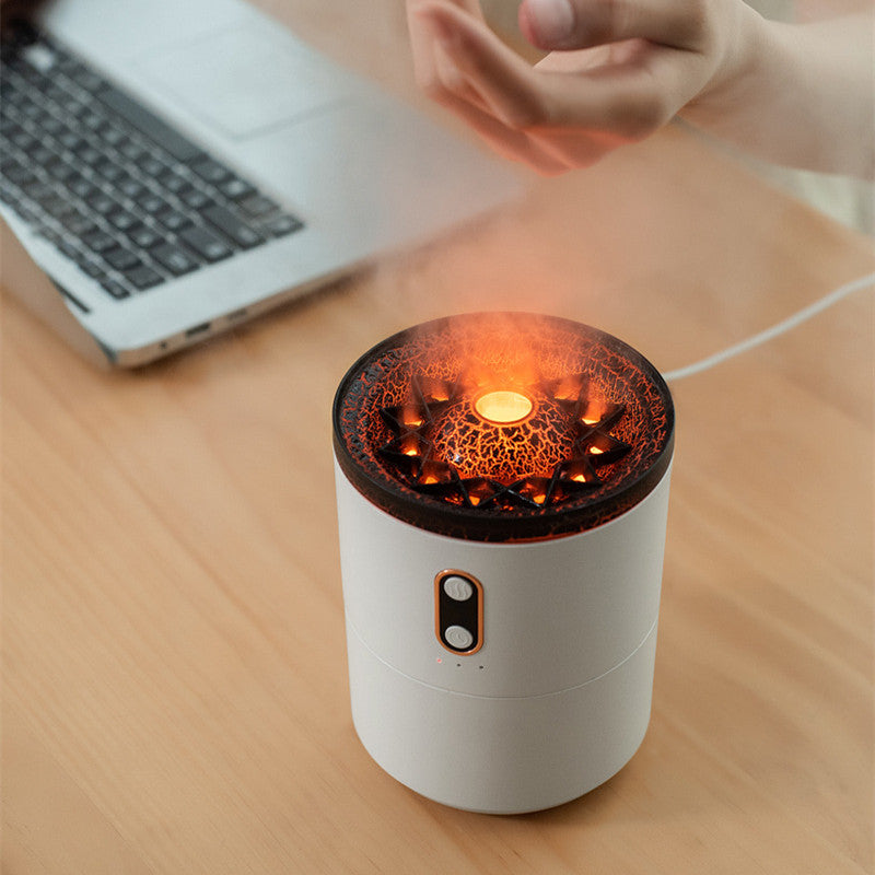 LED Volcanic Flame Essential Oil Humidifier