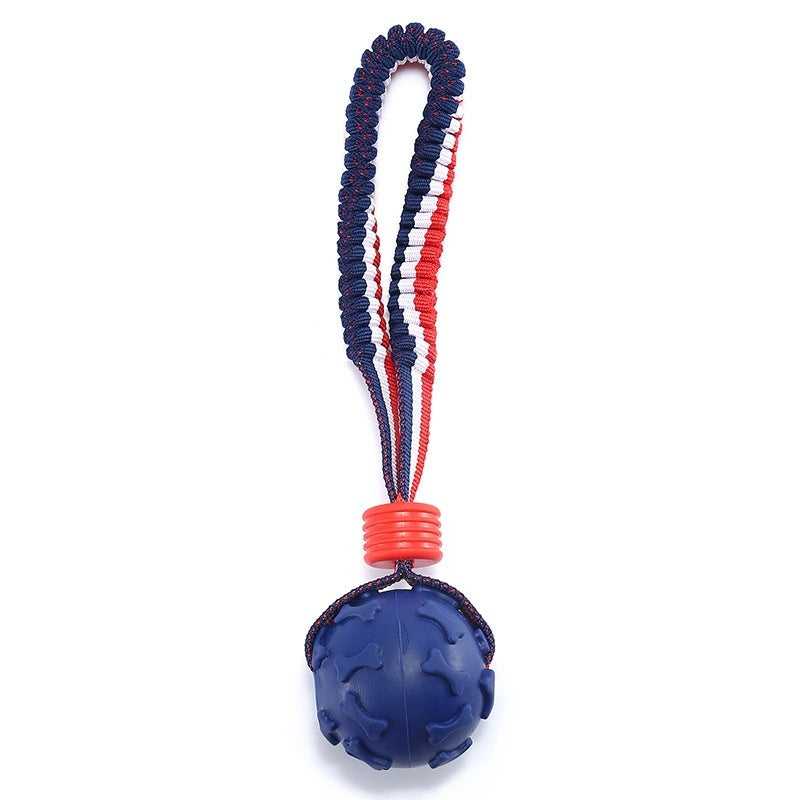 Interactive Dog Chew Ball Toy with Rope