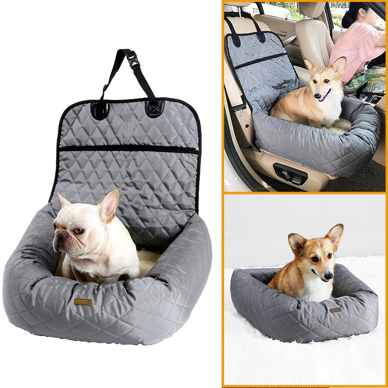 2-in-1 Pet Car Seat Pad & Dog Bed
