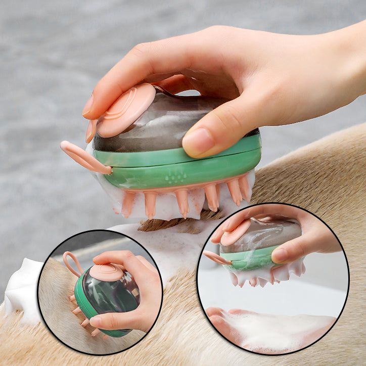 2-in-1 Pet Bathing & Grooming Massage Brush