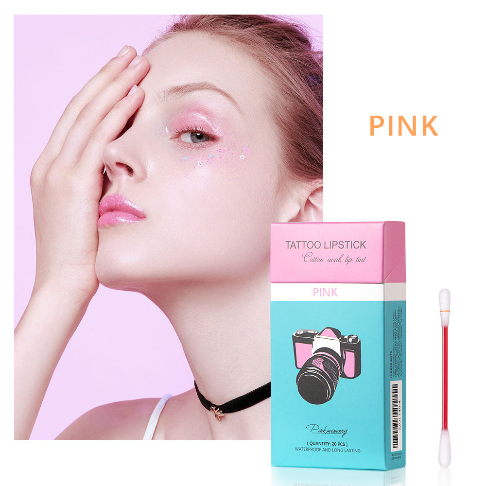 20Pcs Portable Liquid Lipstick Cotton Swab Set