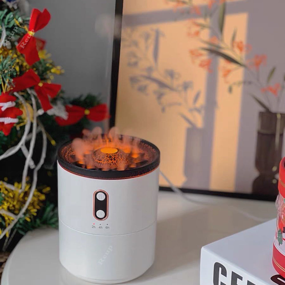 LED Volcanic Flame Essential Oil Humidifier
