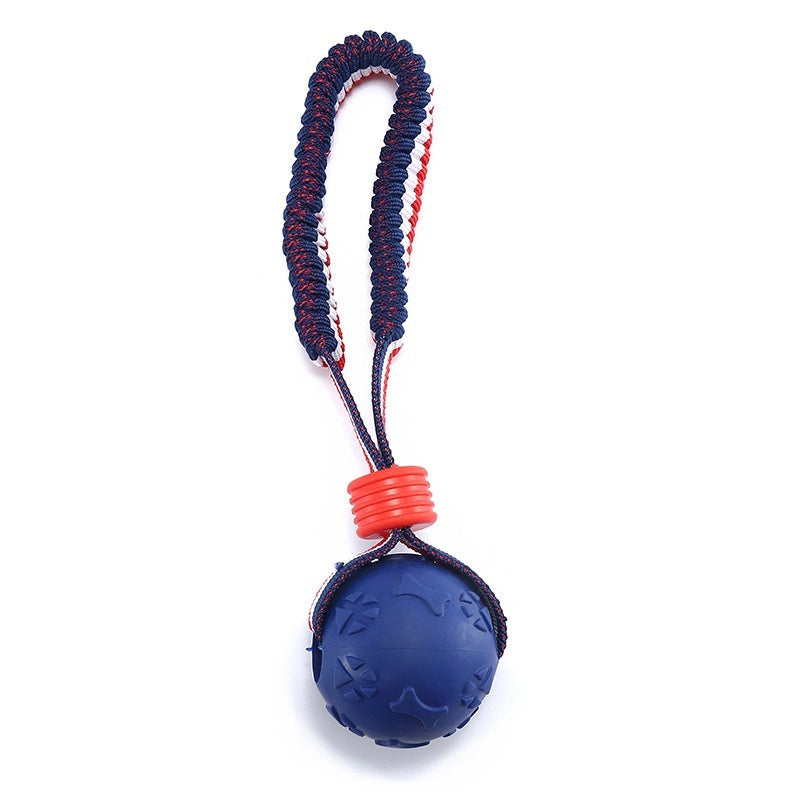 Interactive Dog Chew Ball Toy with Rope