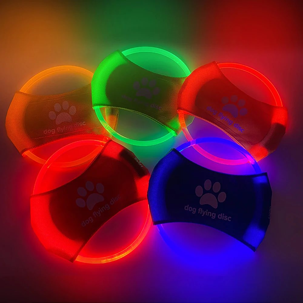 LED Glow Flying Disc Dog Toy
