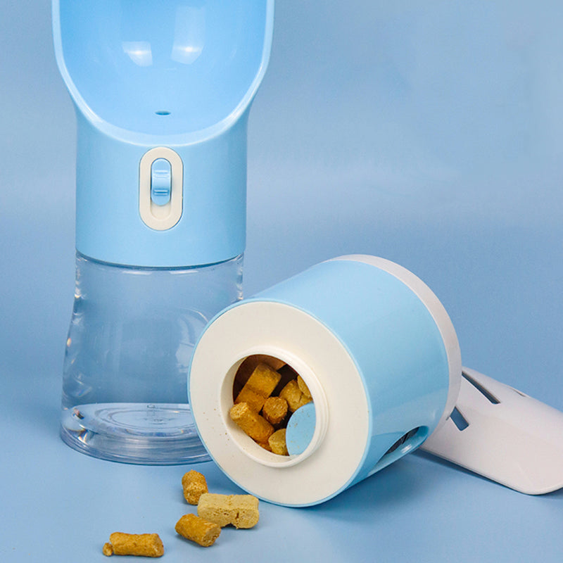 Portable Dog Water Bottle with Waste Bag Holder