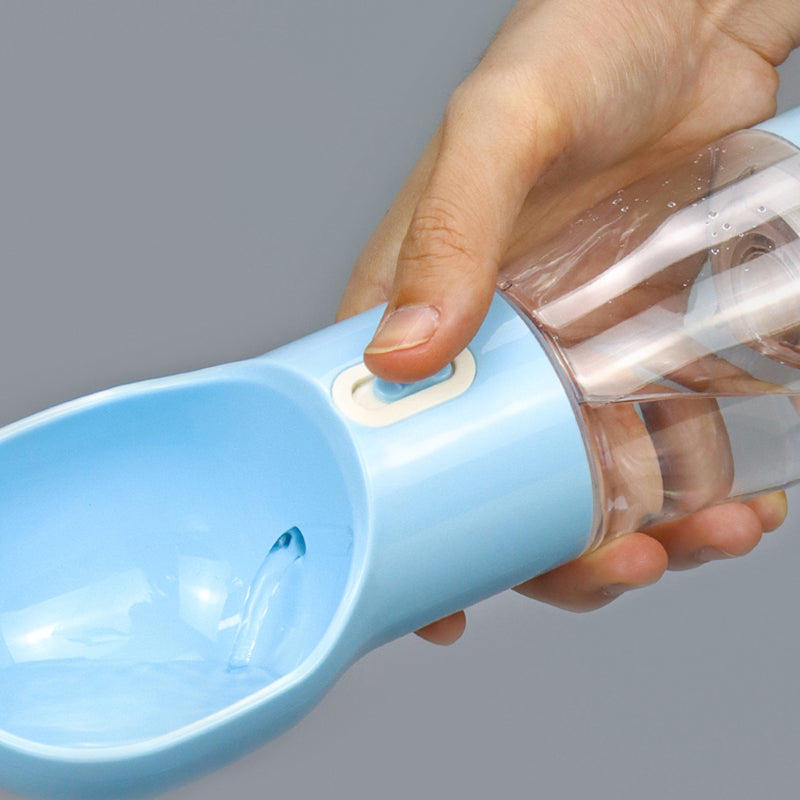 Portable Dog Water Bottle with Waste Bag Holder