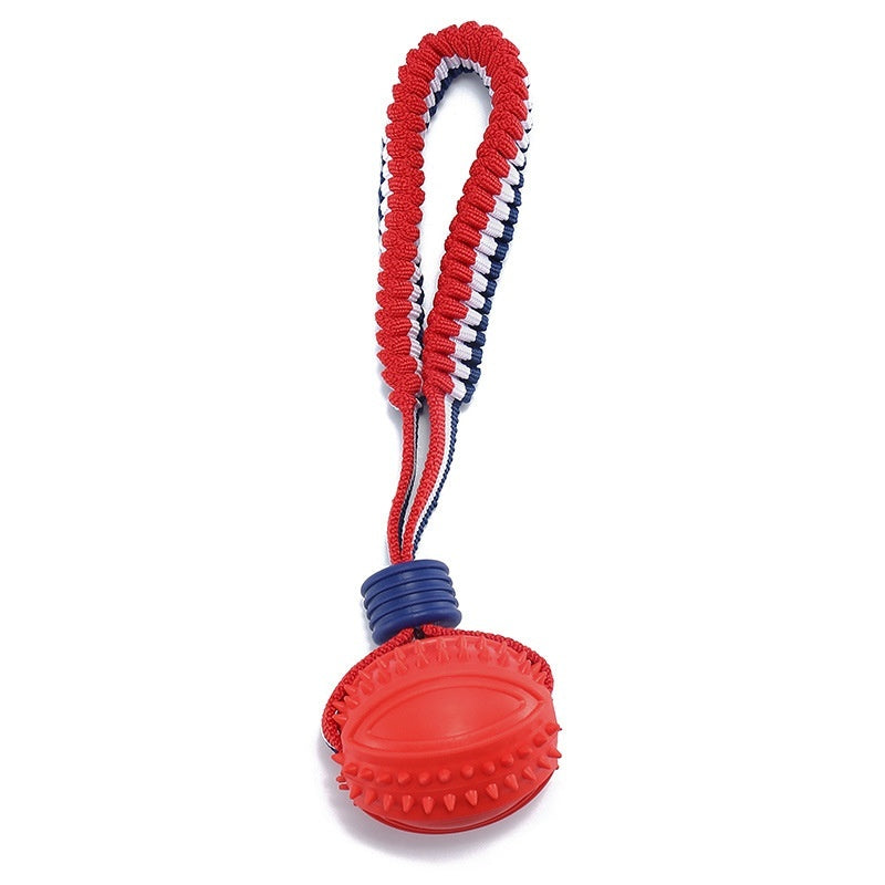 Interactive Dog Chew Ball Toy with Rope