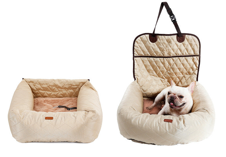 2-in-1 Pet Car Seat Pad & Dog Bed