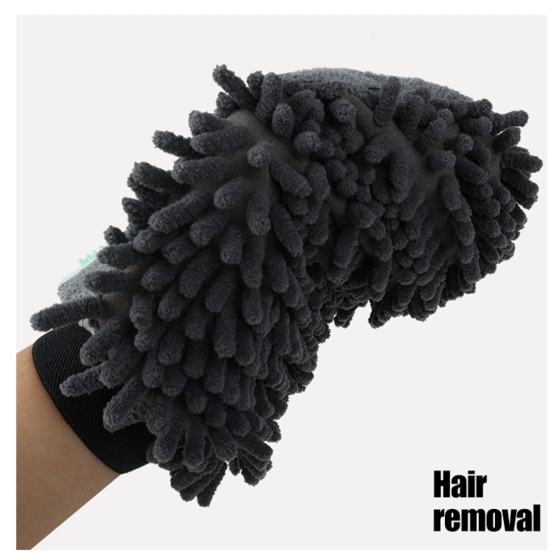 2-in-1 Pet Bathing Grooming Glove Brush