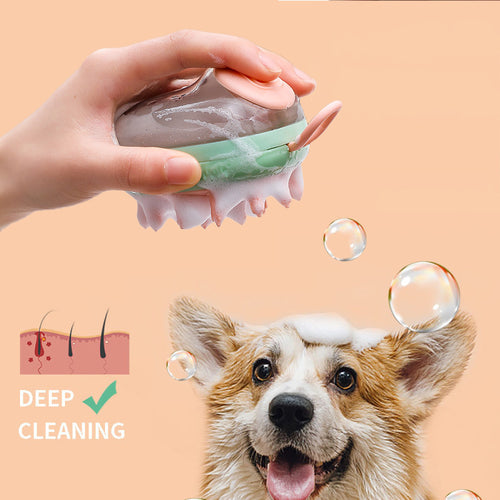 2-in-1 Pet Bathing & Grooming Massage Brush